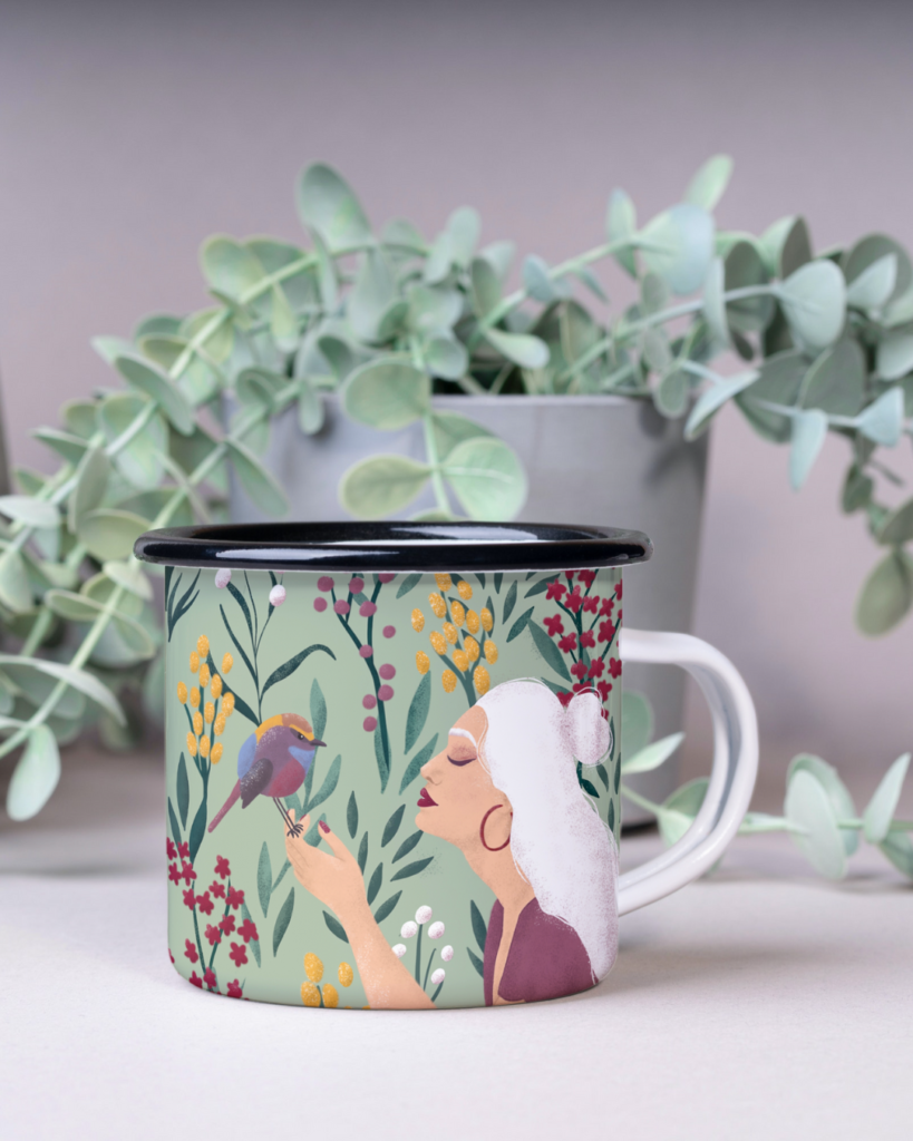 Mug illustration botanique Aurore Leprivey