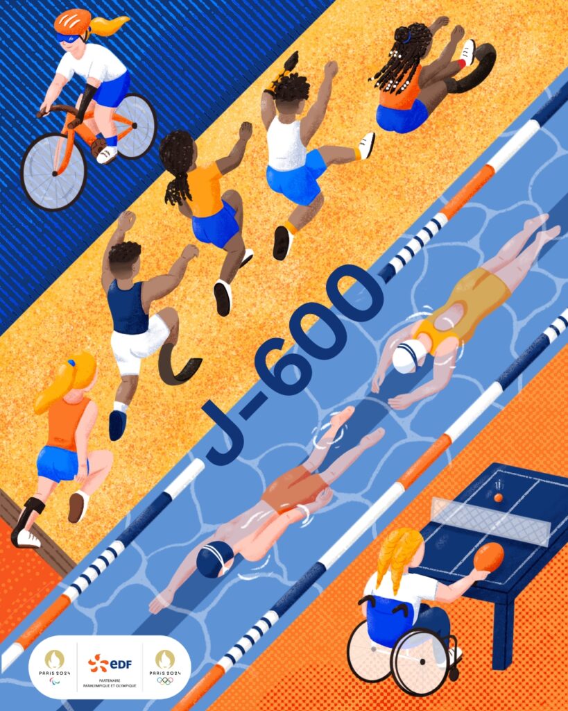 Illustration Team EDF JO Paralympiques Aurore Leprivey