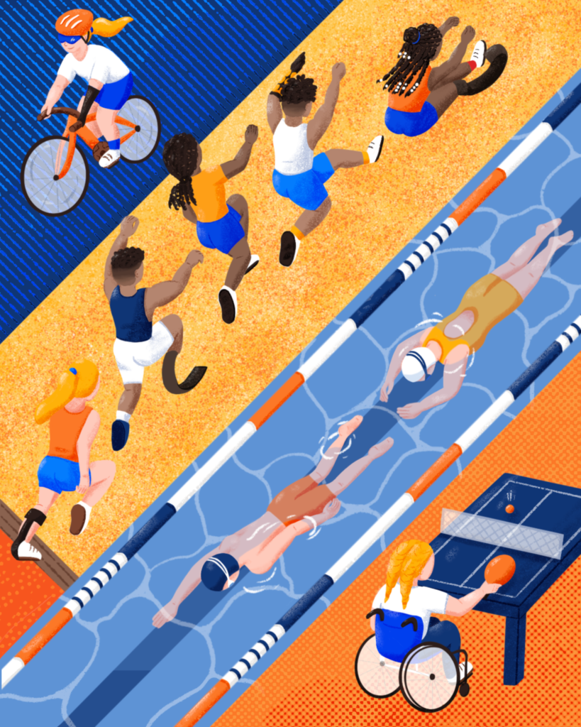 Illustration Team EDF JO Paralympiques Aurore Leprivey