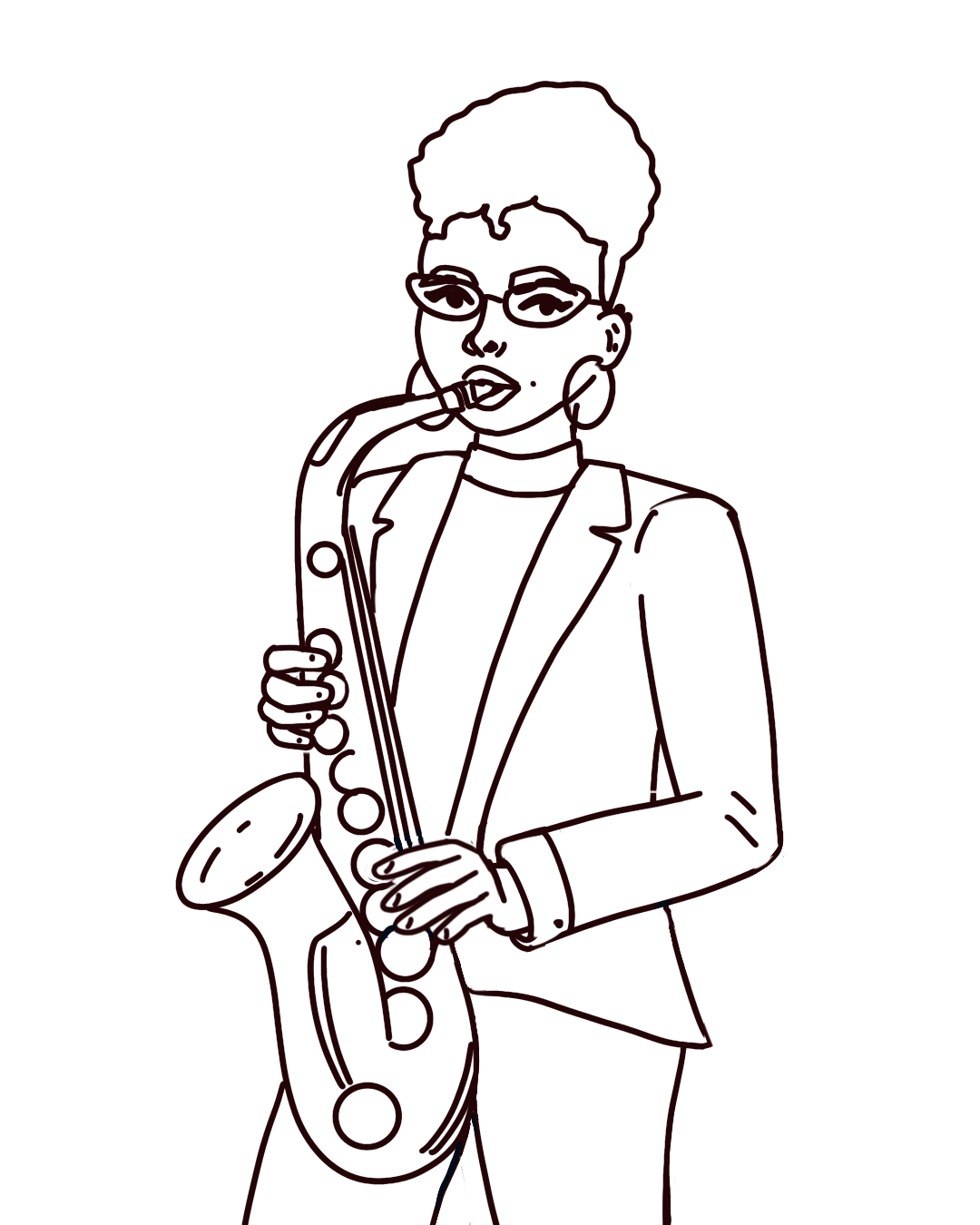 Illustration musicien croquis Aurore Leprivey