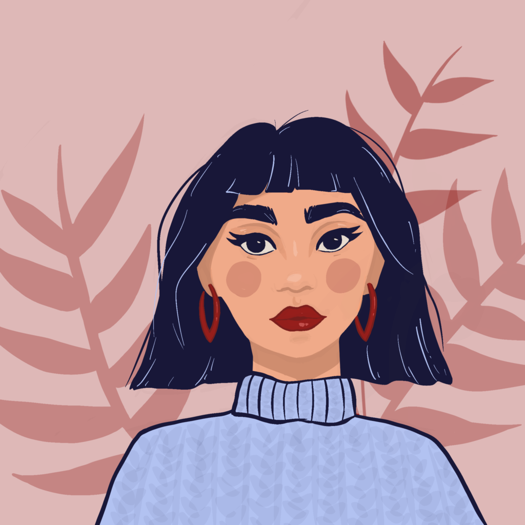 Portrait femme illustration digitale Aurore Leprivey