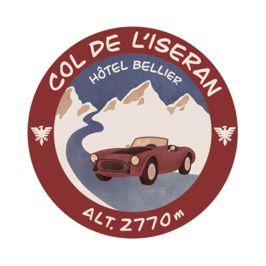 Sticker illustré col de l'iseran Aurore Leprivey