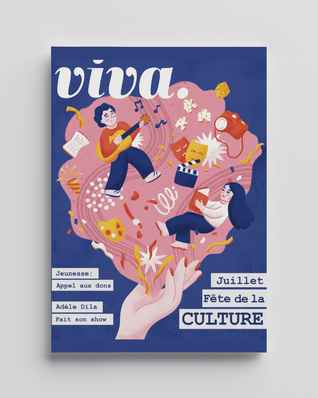 Illustration éditoriale couverture magazine Viva Villeurbanne Aurore Leprivey