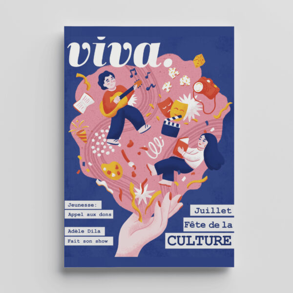 Illustration éditoriale couverture magazine Viva Villeurbanne Aurore Leprivey