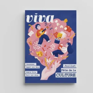 Illustration éditoriale couverture magazine Viva Villeurbanne Aurore Leprivey