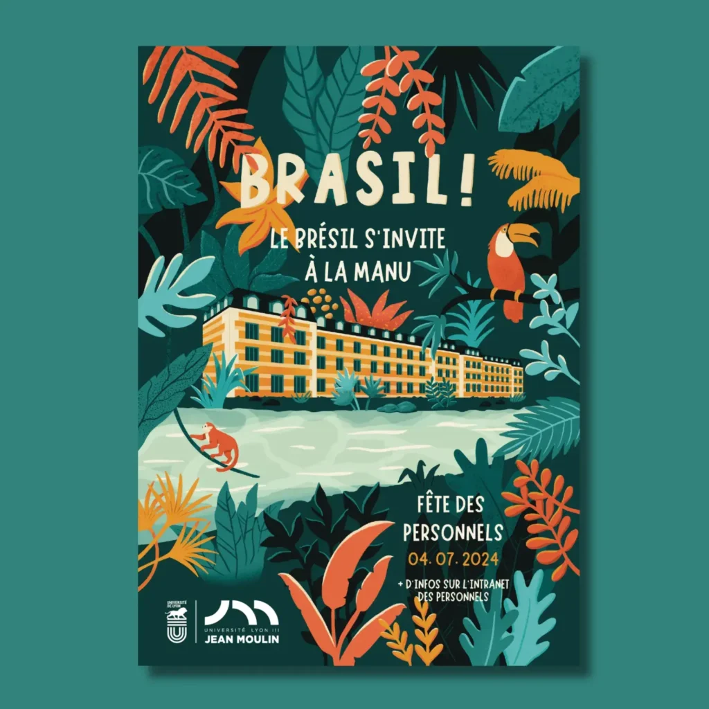Affiche Université lyon - illustrateur Aurore Leprivey