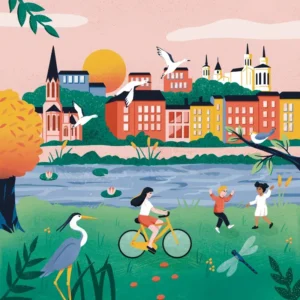 Illustration affiche Festival Agir a Lyon Aurore Leprivey