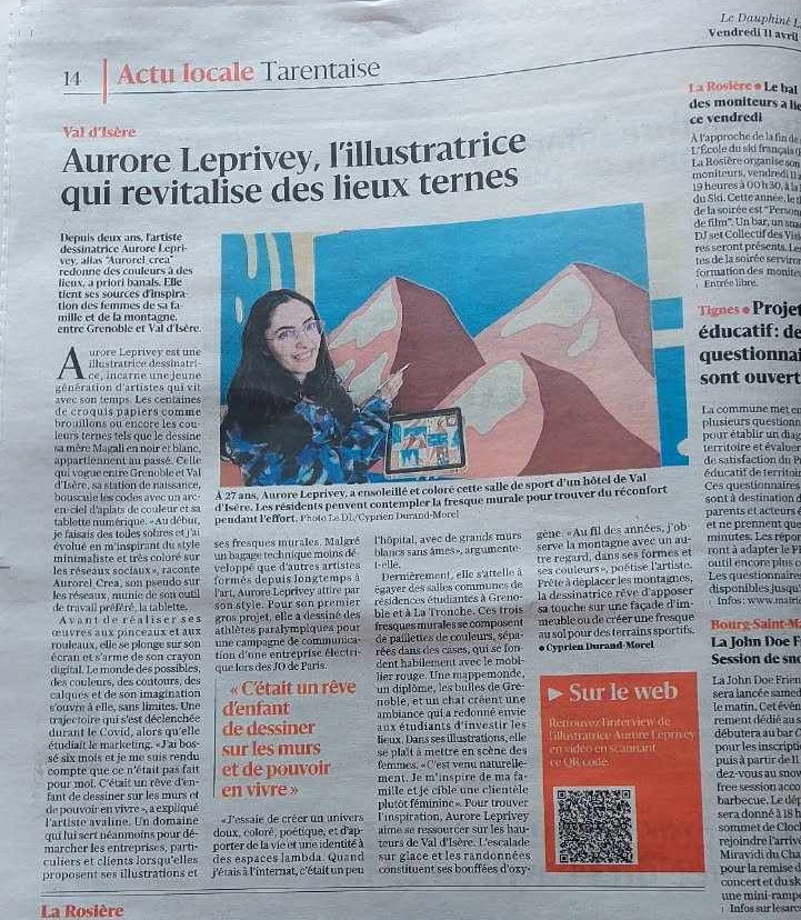 Aurore Leprivey photo dauphiné journal presse