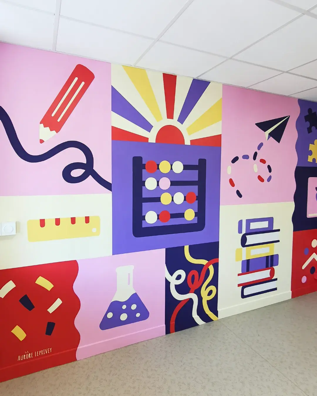 Fresque CROUS Grenoble artiste Aurore Leprivey