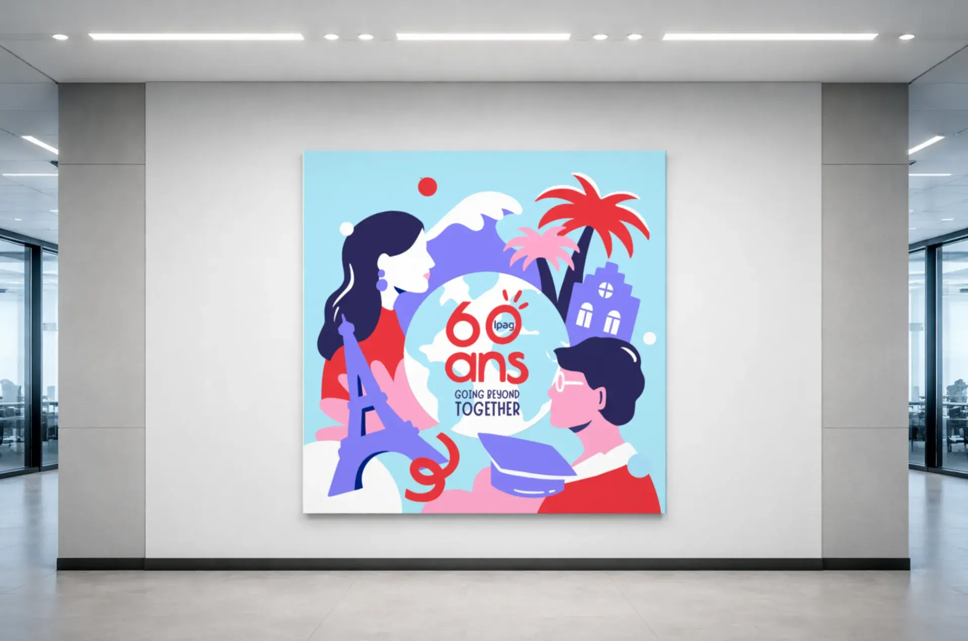 Illustration et peinture en live pour IPAG