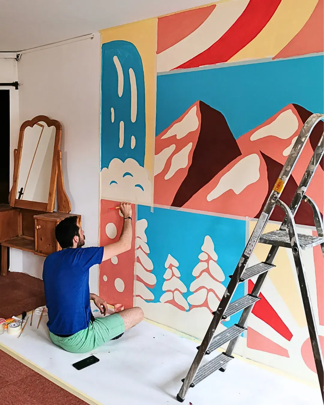 Fresque participative artiste Grenoble Aurore Leprivey