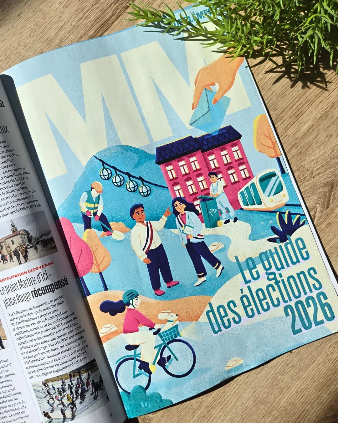 Couverture du magazine Métropole Grenoble Alpes - illustrateur Aurore Leprivey