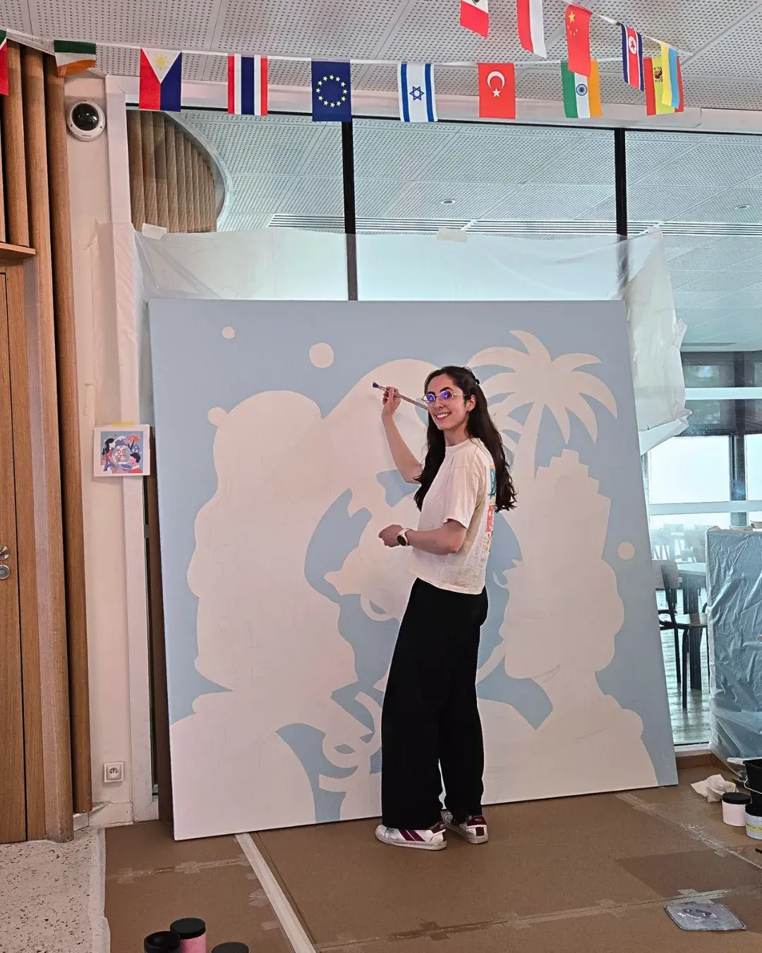 Peinture en live IPAG Business school - artiste Aurore Leprivey