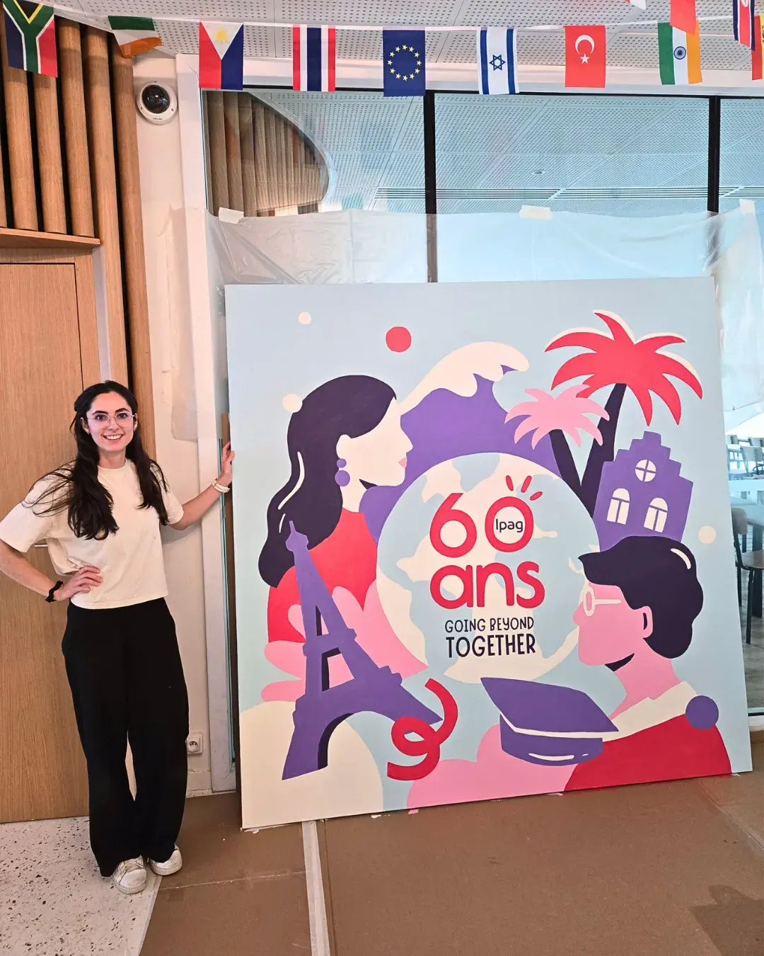 Peinture en live IPAG Business school - artiste Aurore Leprivey