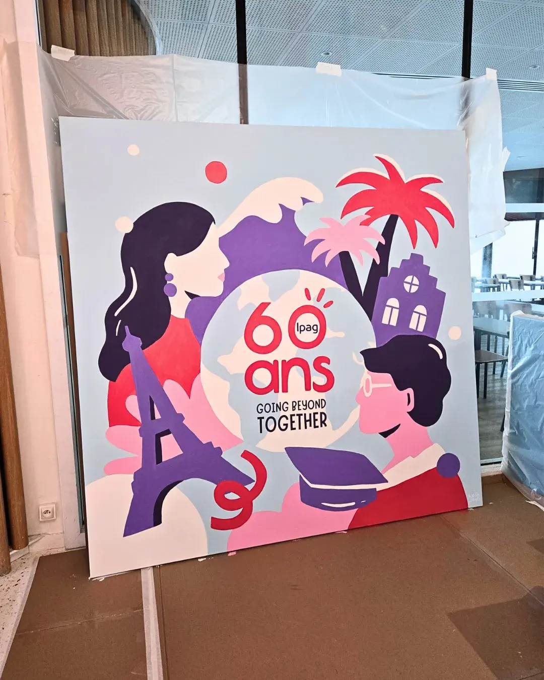 Aurore Leprivey Artiste peinture en live, fresque en live IPAG Business school