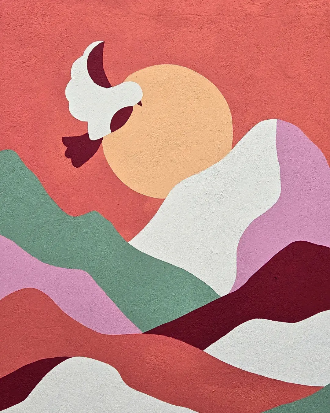 Zoom sur la fresque à Chamonix par l'artiste Aurore Leprivey